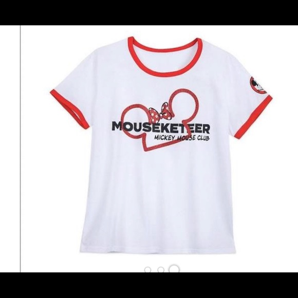 4XL Disney Mouseketeers Minnie glitter T-shirt